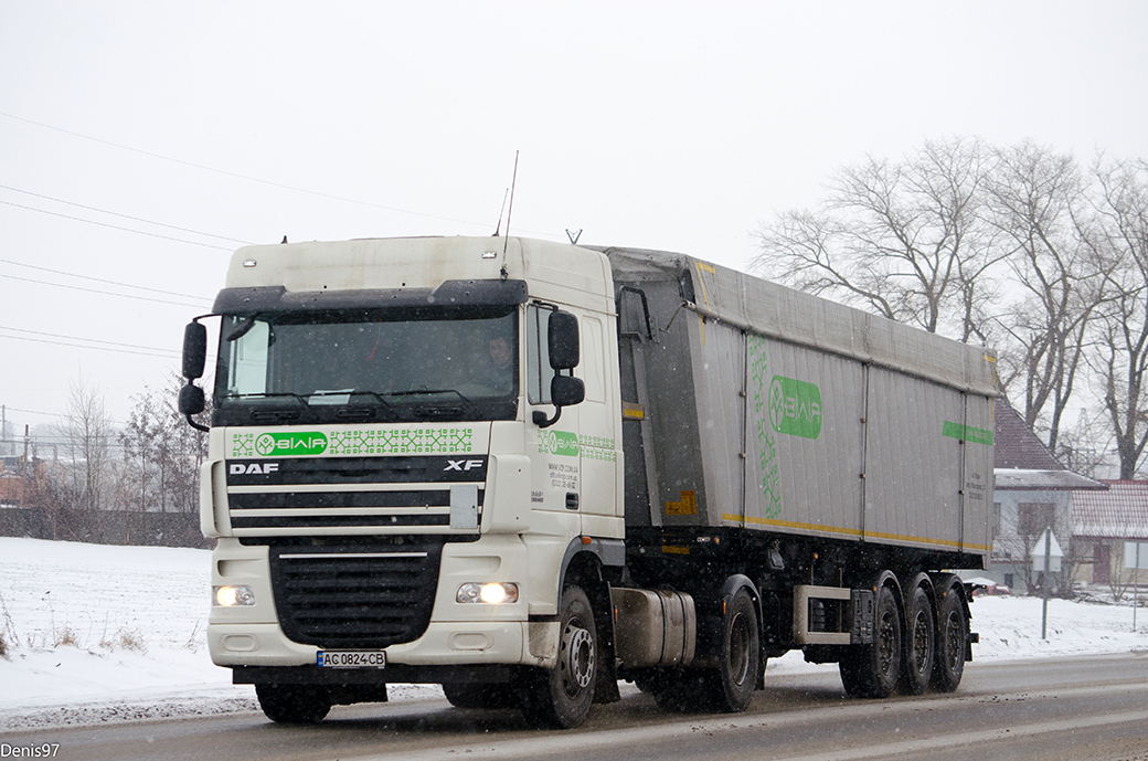 Волынская область, № АС 0824 СВ — DAF XF105 FT