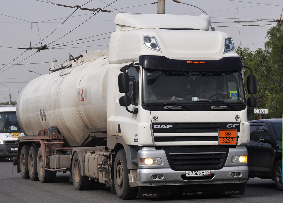 Омская область, № Х 756 ХХ 55 — DAF CF85 FT