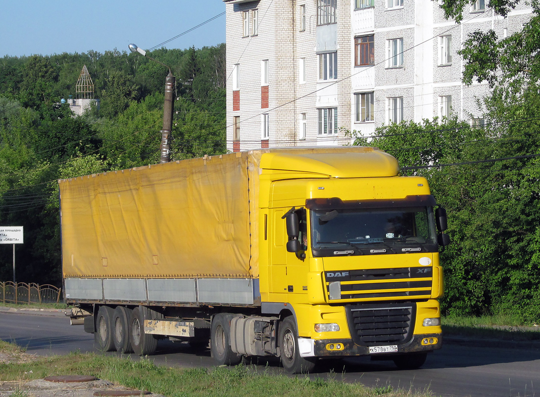 Московская область, № Х 578 ВТ 750 — DAF XF105 FT