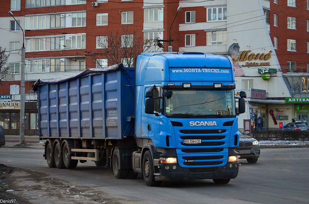 Хмельницкая область, № ВХ 5564 СЕ — Scania ('2009) R480