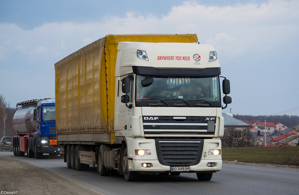 Тернопольская область, № ВО 3688 ВМ — DAF XF105 FT