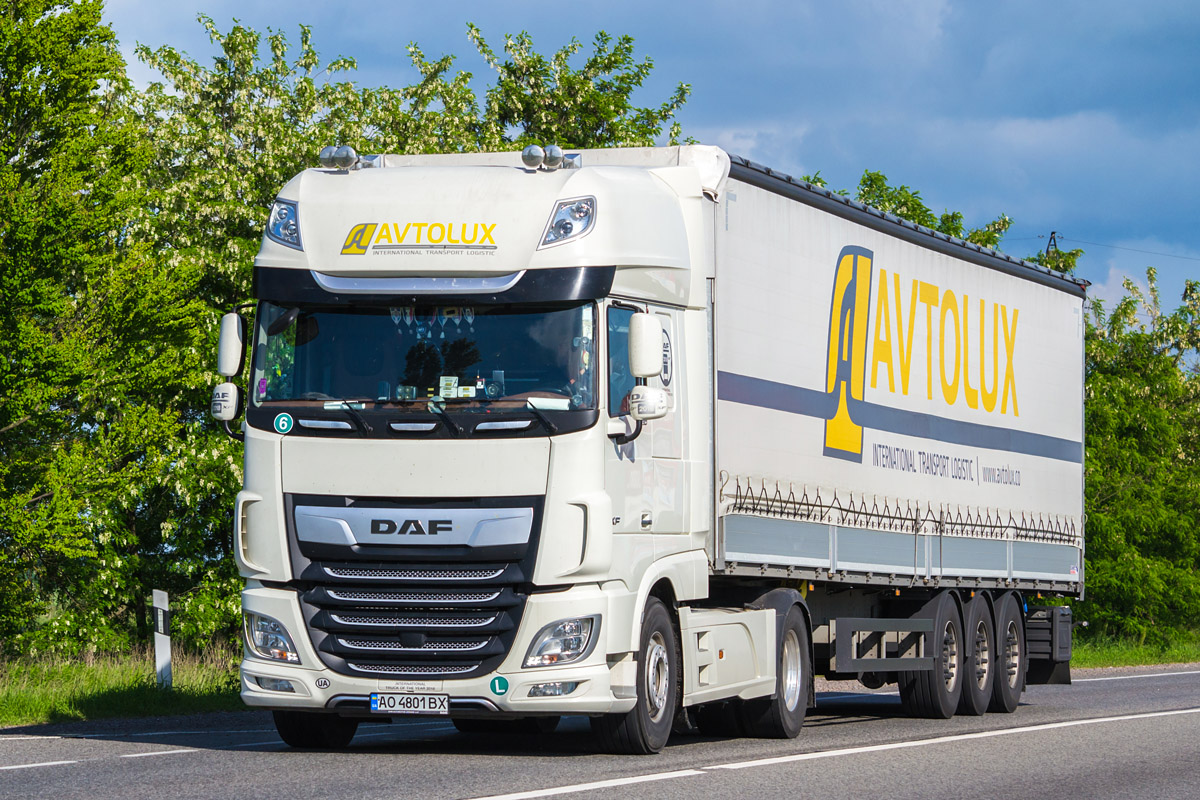 Закарпатская область, № АО 4801 ВХ — DAF XF Euro6 FT