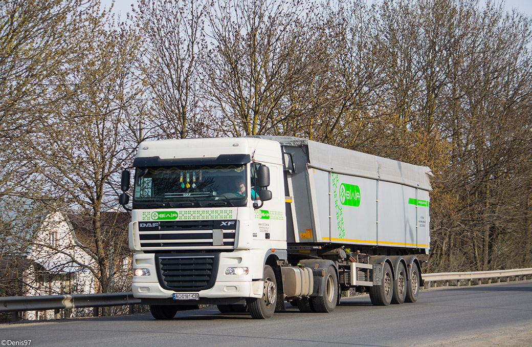 Волынская область, № АС 0181 СВ — DAF XF105 FT