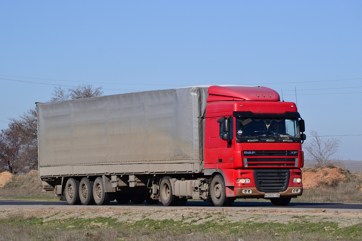 Волгоградская область, № Р 203 ВТ 34 — DAF XF105 FT