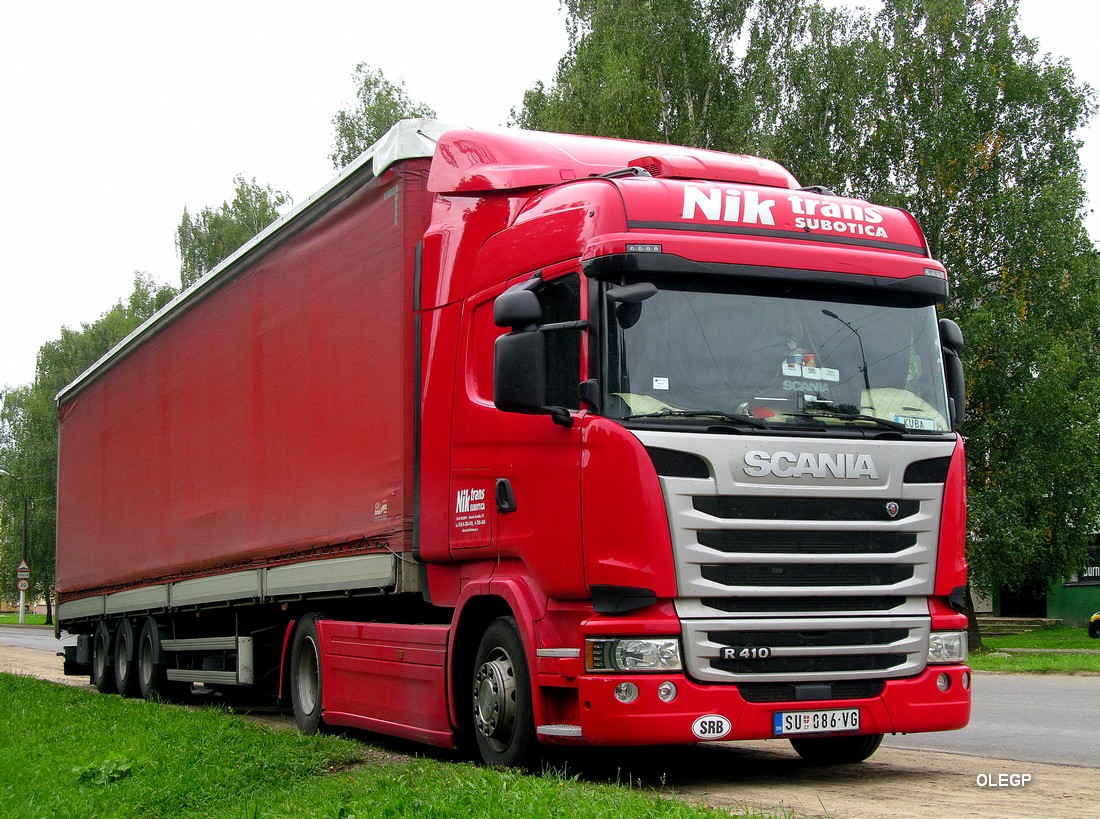 Сербия, № SU 086-VG — Scania ('2013) R410