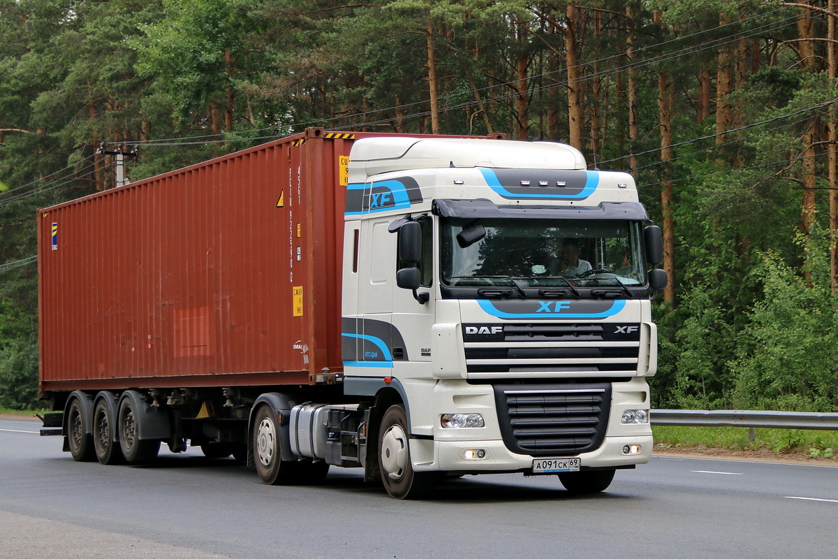 Тверская область, № А 091 СК 69 — DAF XF105 FT