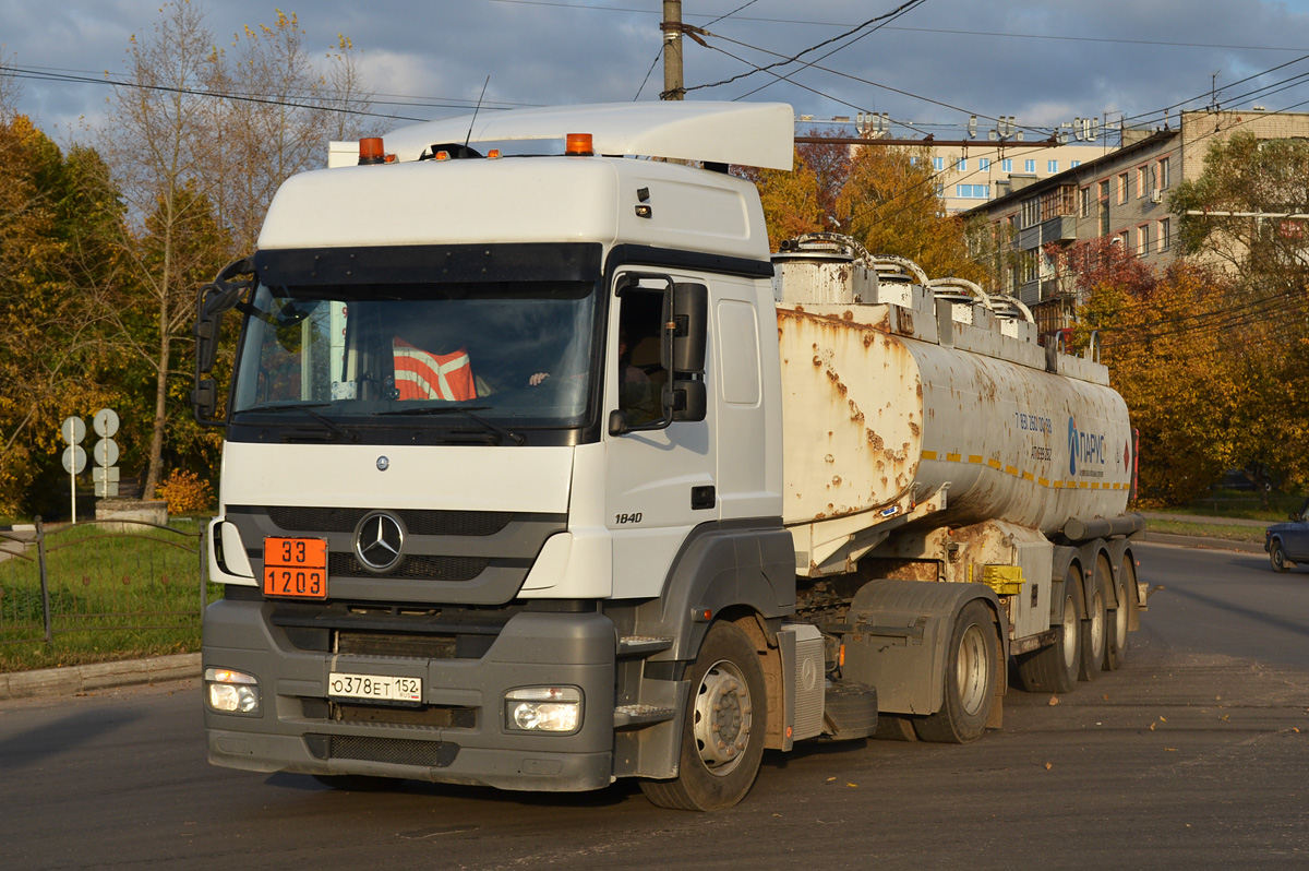 Нижегородская область, № О 378 ЕТ 152 — Mercedes-Benz Axor 1840 [Z9M]