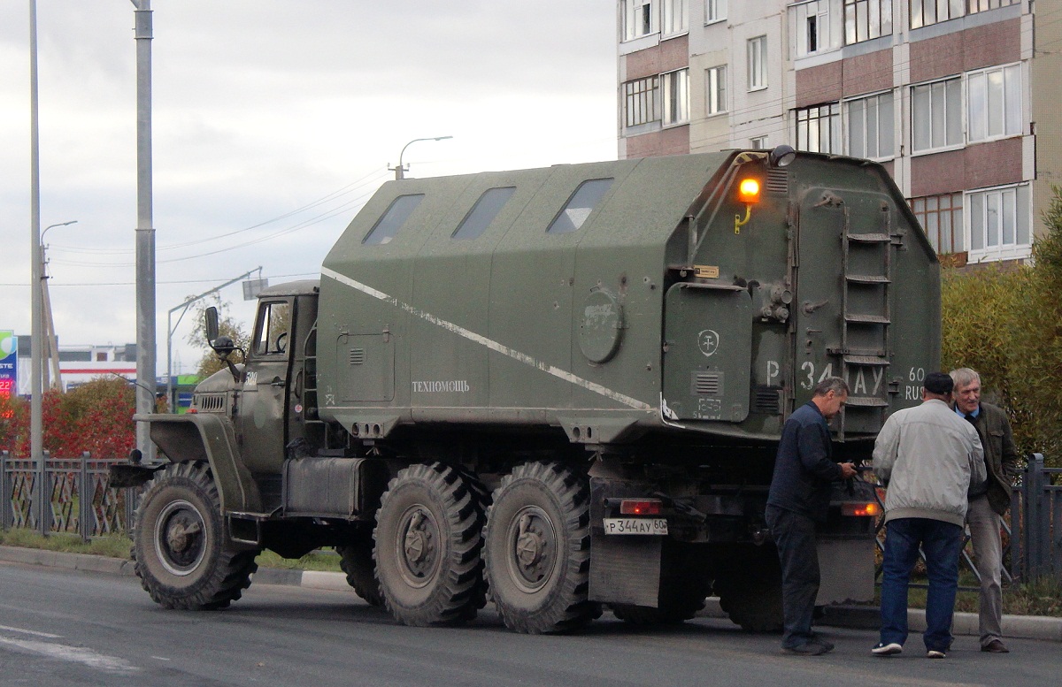 Псковская область, № Р 344 АУ 60 — Урал-375 (общая модель)