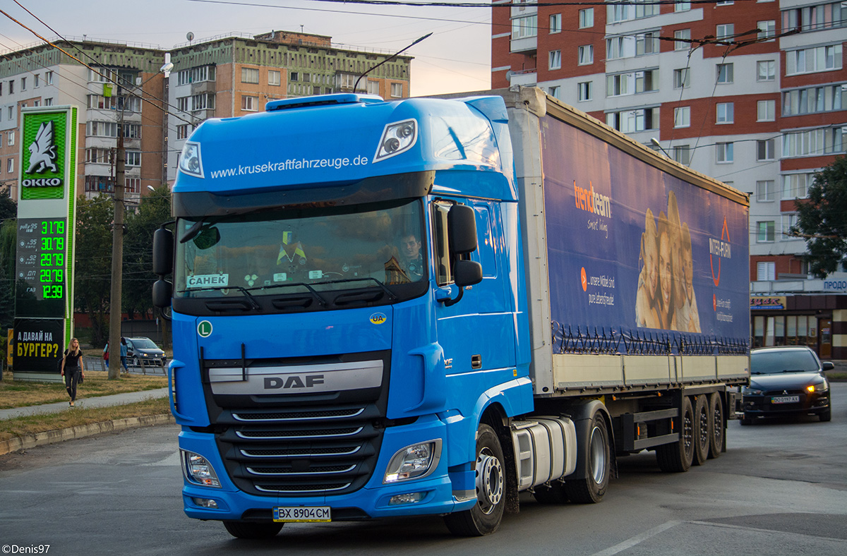 Хмельницкая область, № ВХ 8904 СМ — DAF XF Euro6 FT