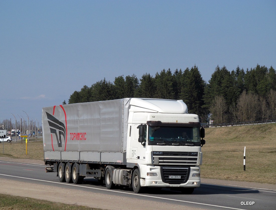 Минская область, № АК 3570-5 — DAF XF105 FT