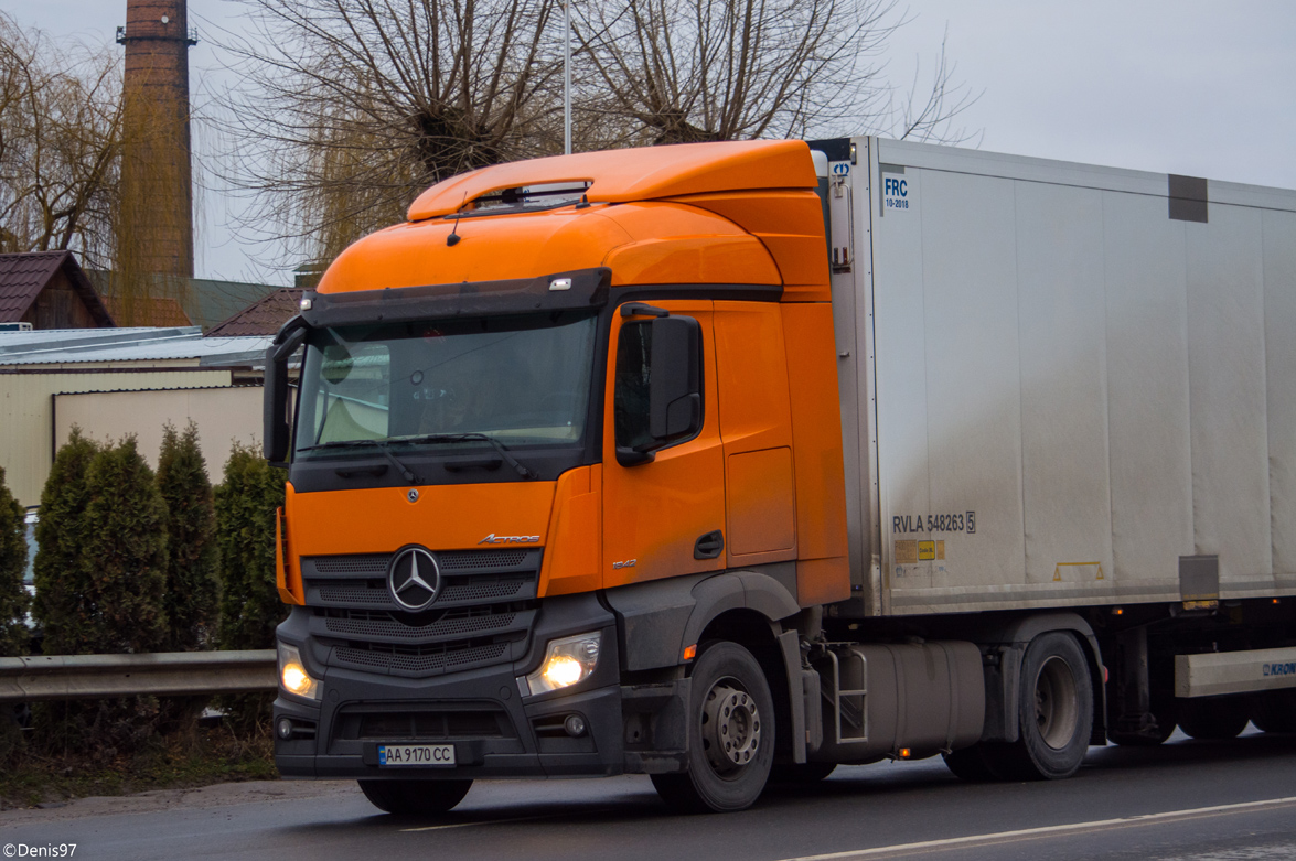 Киевская область, № АА 9170 СС — Mercedes-Benz Actros ('2018) 1842