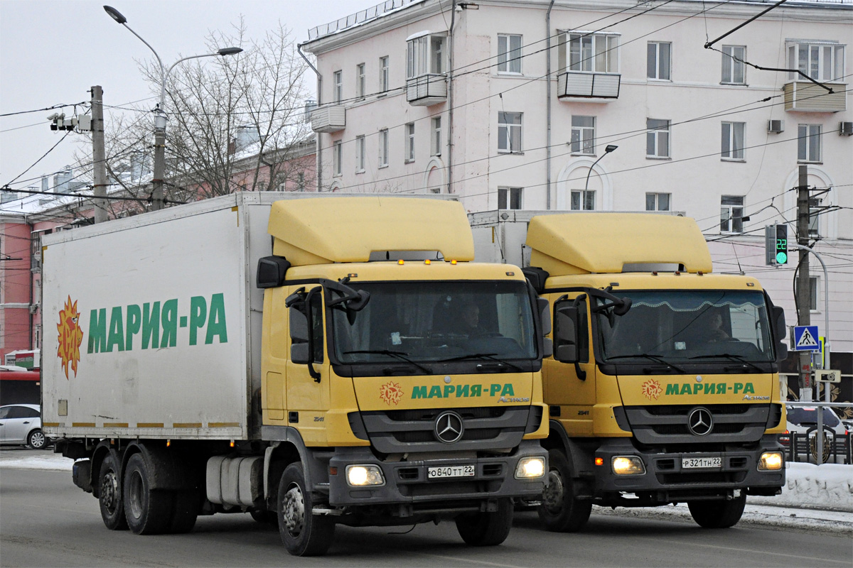 Алтайский край, № О 840 ТТ 22 — Mercedes-Benz Actros ('2009) 2541; Алтайский край, № Р 321 ТН 22 — Mercedes-Benz Actros ('2009) 2541