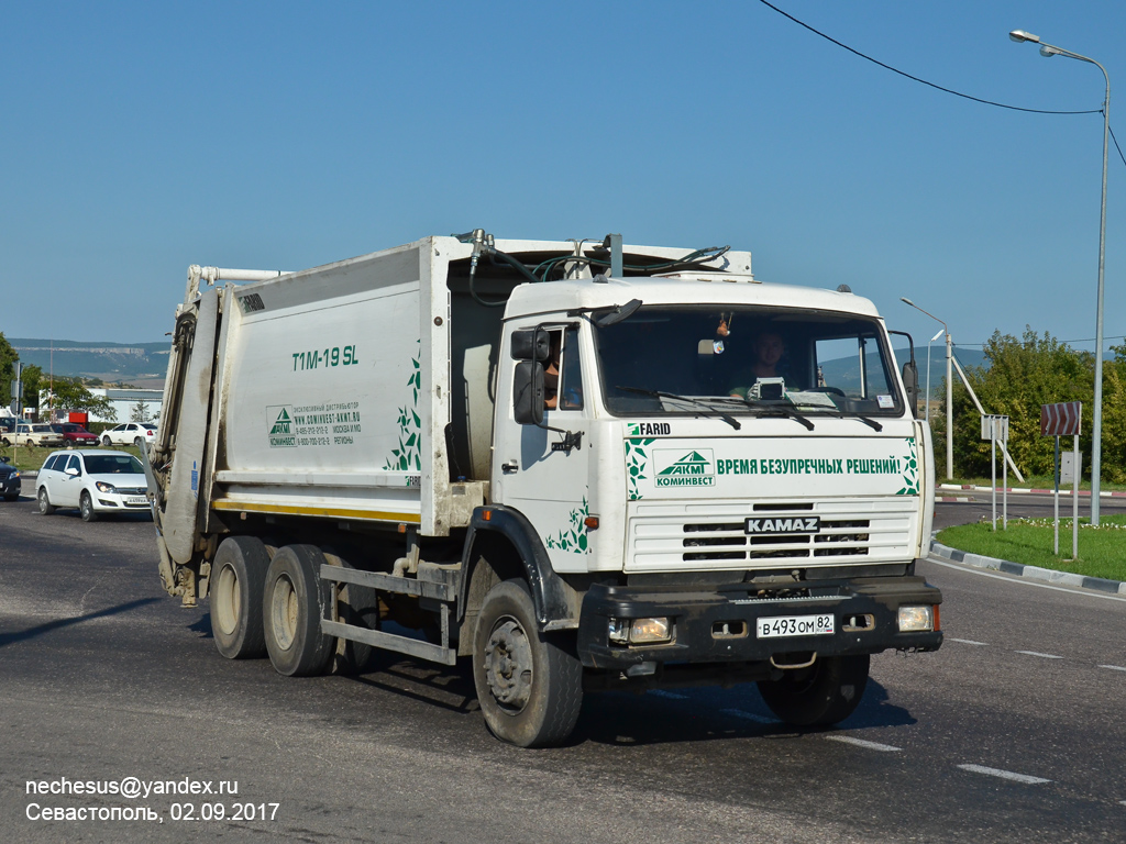 Севастополь, № В 493 ОМ 82 — КамАЗ-65115 (общая модель)