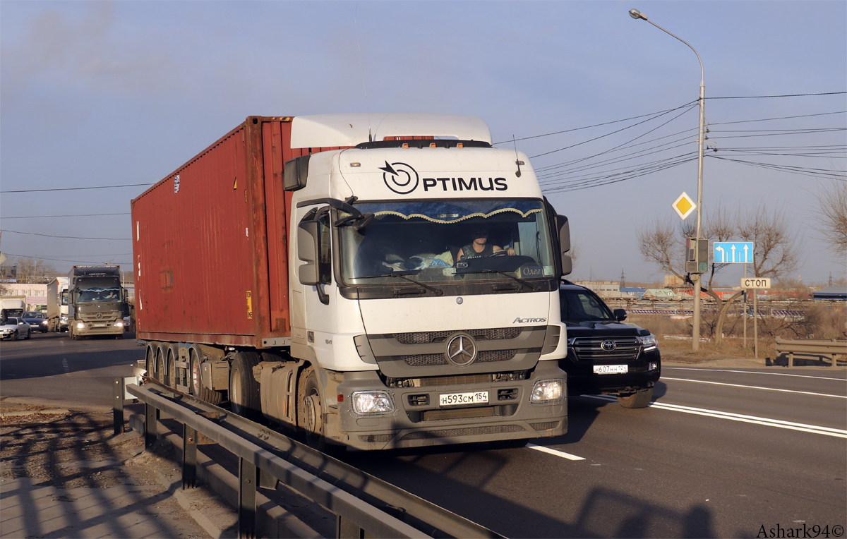 Новосибирская область, № Н 593 СМ 154 — Mercedes-Benz Actros '09 1841 [Z9M]