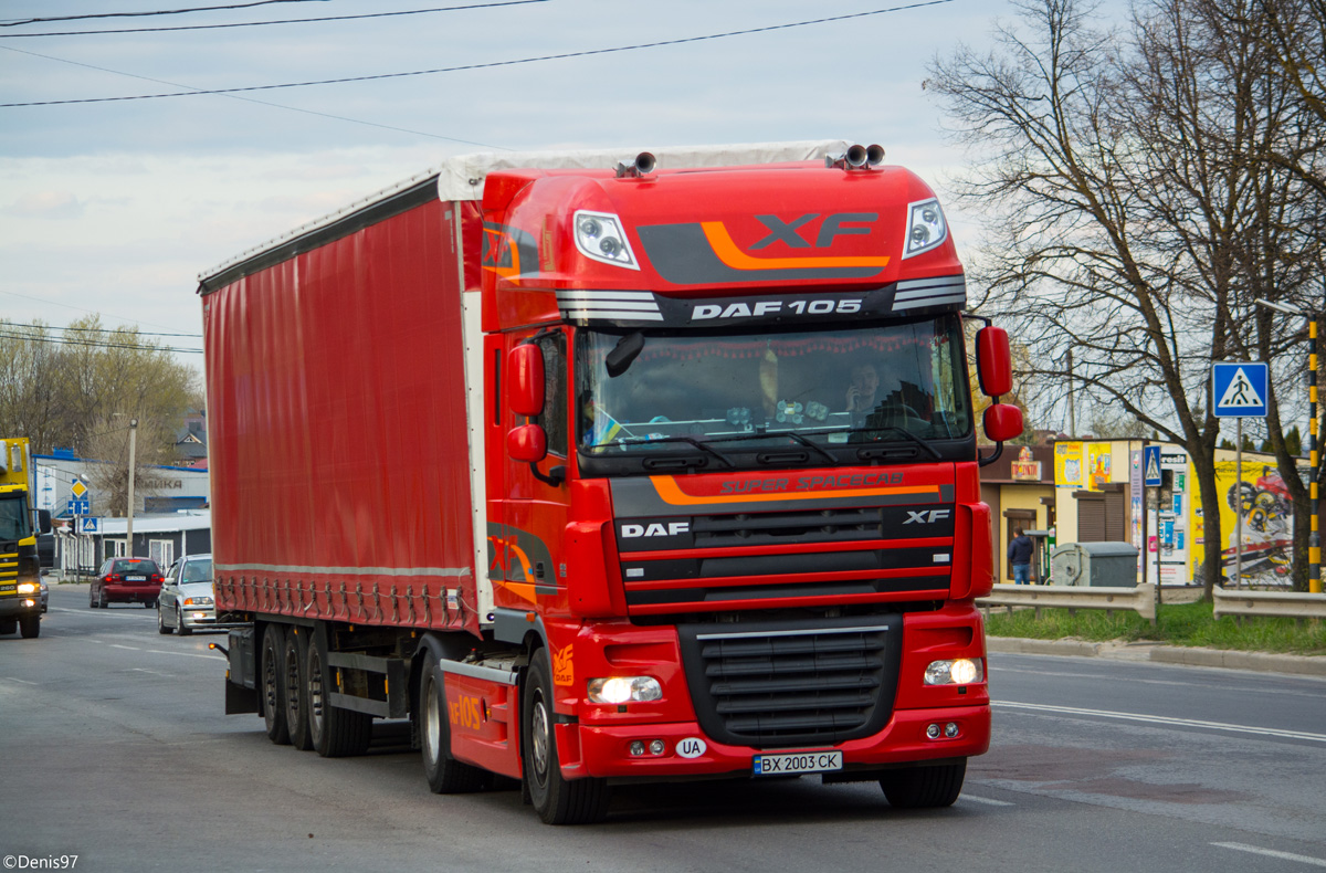 Хмельницкая область, № ВХ 2003 СК — DAF XF105 FT