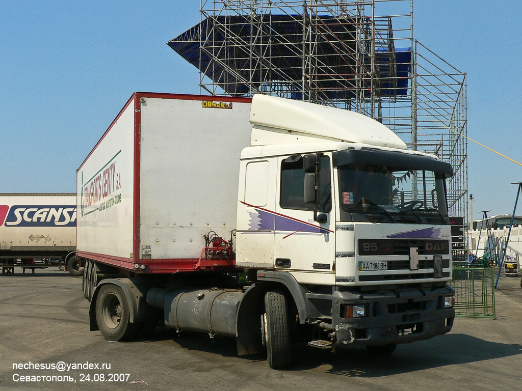 Киев, № АА 7186 ВН — DAF 95 FT