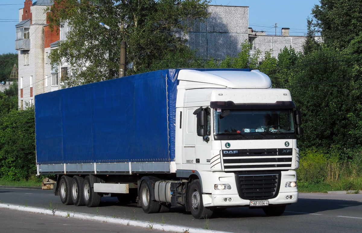 Гродненская область, № АВ 9334-4 — DAF XF105 FT