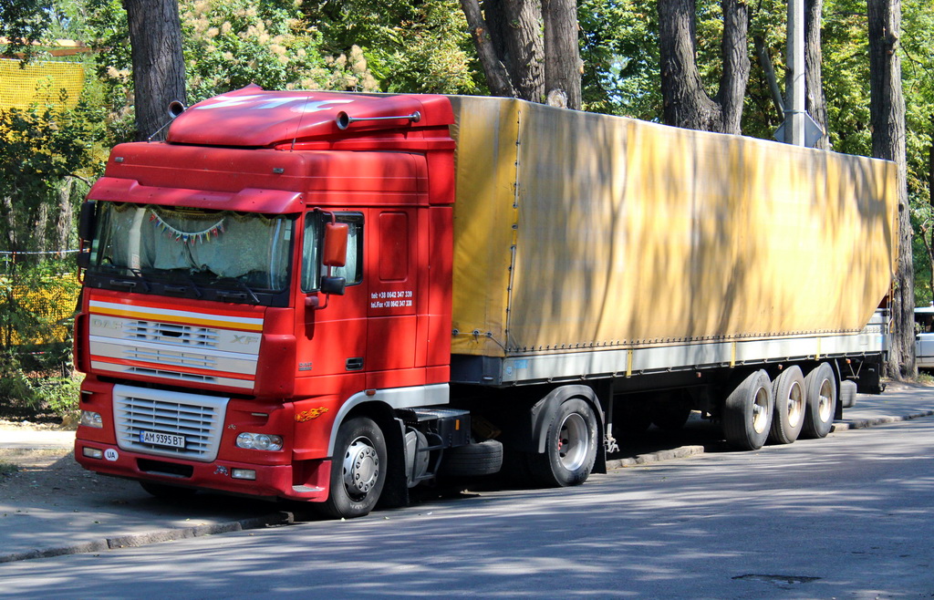 Житомирская область, № АМ 9395 ВТ — DAF XF95 FT