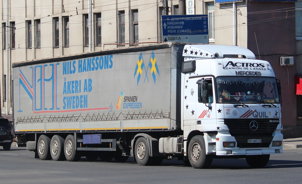 Запорожская область, № АР 4885 СВ — Mercedes-Benz Actros ('1997) 1835