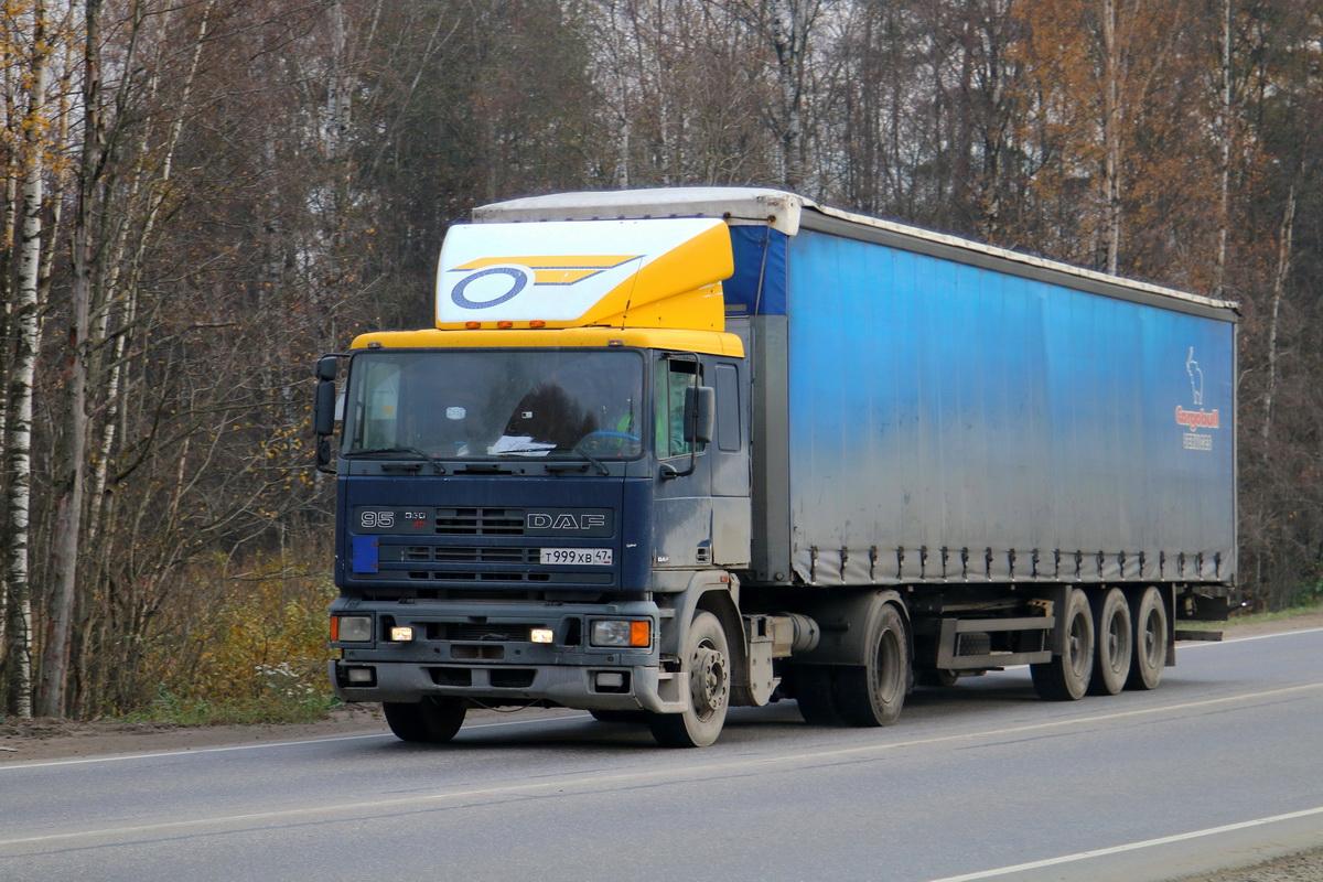 Ленинградская область, № Т 999 ХВ 47 — DAF 95 FT