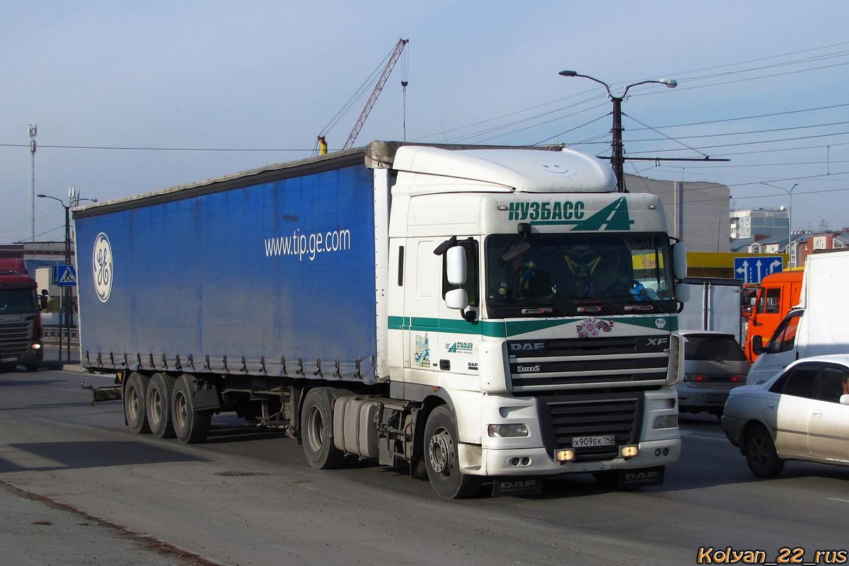 Кемеровская область, № Х 909 ЕК 142 — DAF XF105 FT