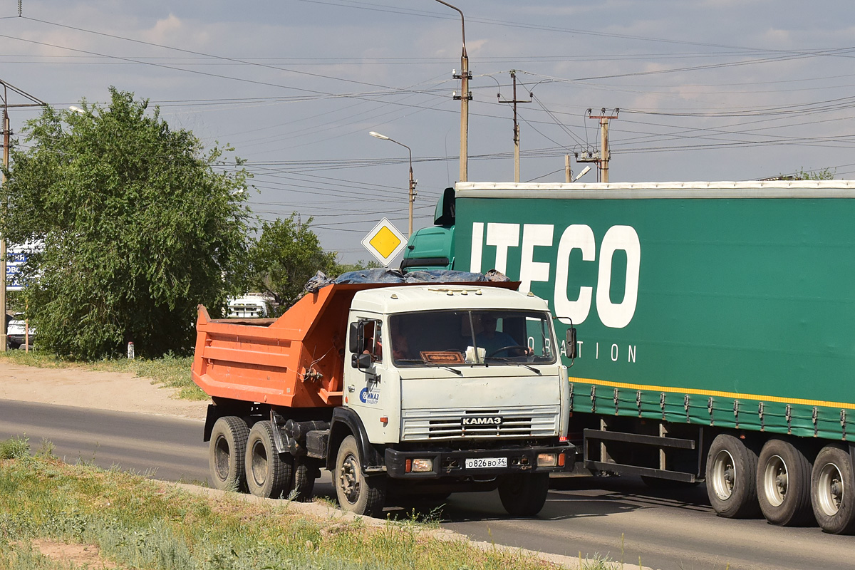 Волгоградская область, № О 826 ВО 34 — КамАЗ-55111-02 [55111C]