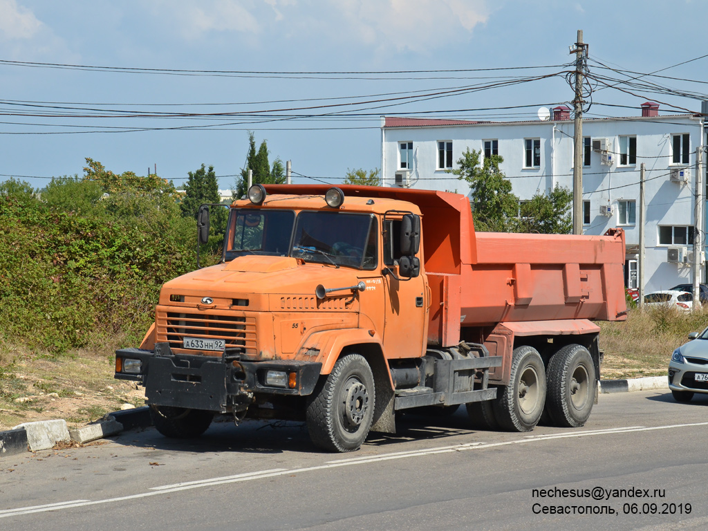 Севастополь, № А 633 НН 92 — КрАЗ-65055