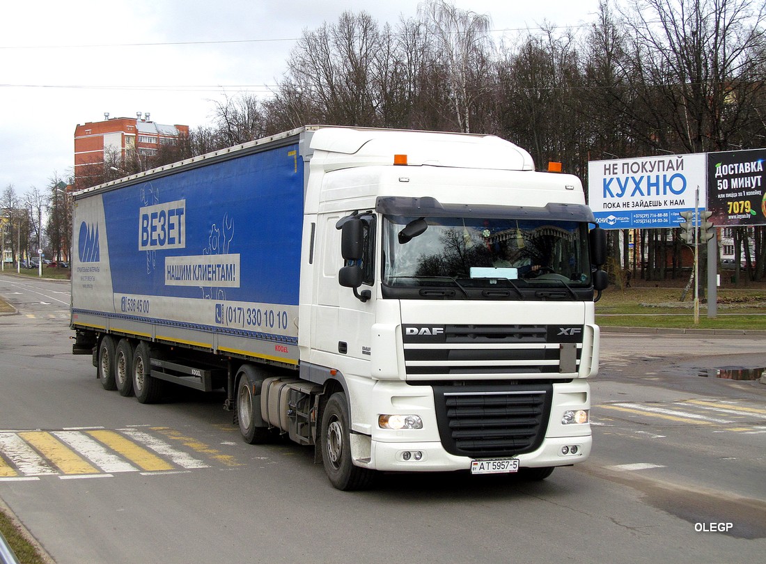 Минская область, № АТ 5957-5 — DAF XF105 FT