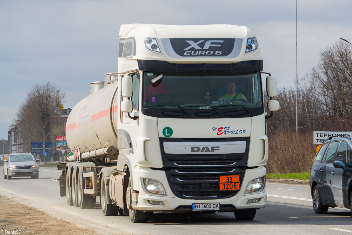 Полтавская область, № ВІ 5600 ЕА — DAF XF Euro6 FT