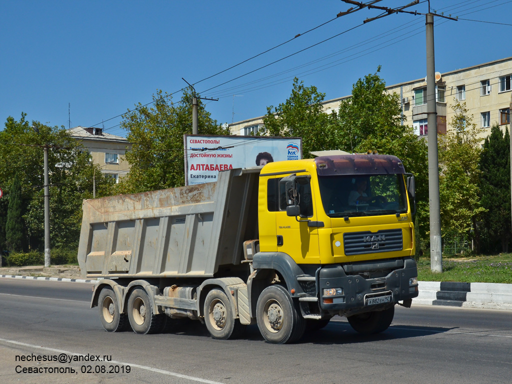 Севастополь, № А 882 ЕН 92 — MAN TGA (общая модель)