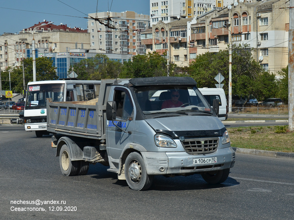 Севастополь, № А 106 СР 92 — ГАЗ-33104 "Валдай"