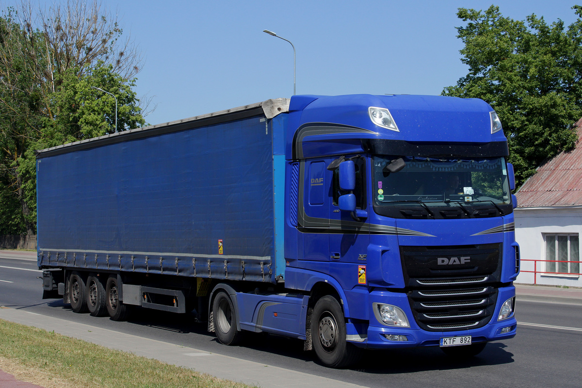 Литва, № KTF 892 — DAF XF Euro6 FT