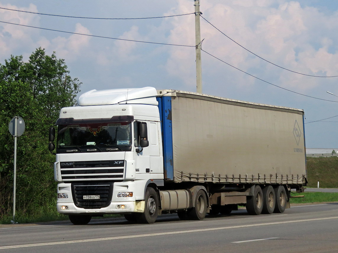 Челябинская область, № У 738 ОО 174 — DAF XF105 FT