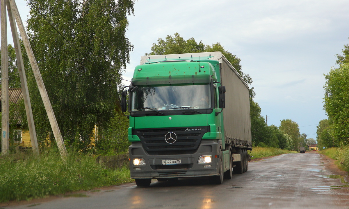 Вологодская область, № К 827 ВН 35 — Mercedes-Benz Actros ('2003) 1844