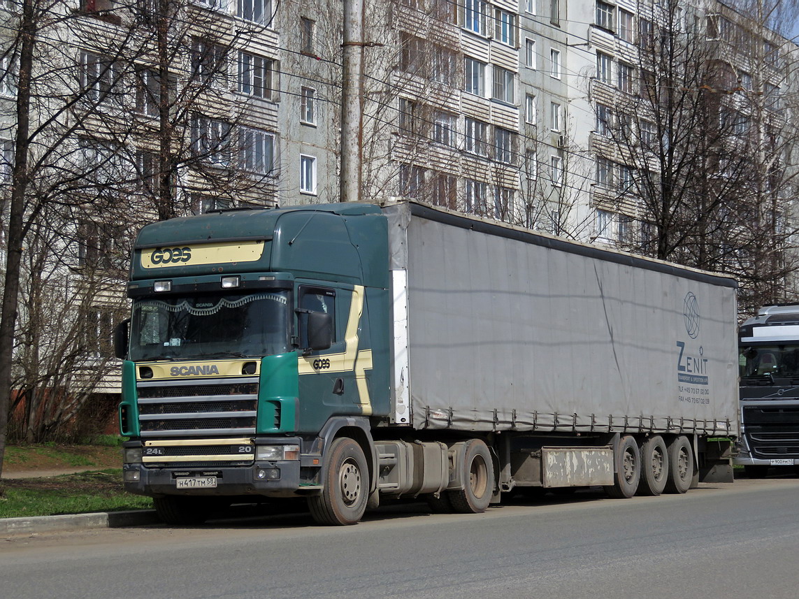 Пензенская область, № Н 417 ТМ 58 — Scania ('1996) P124L