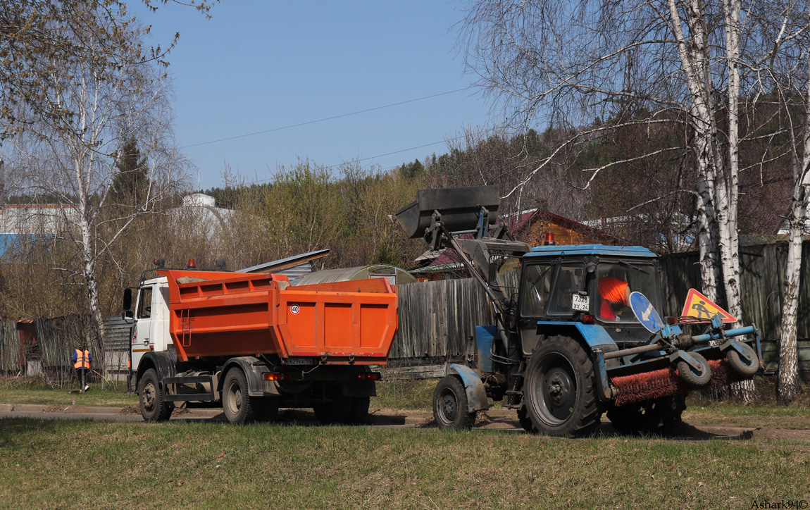 Красноярский край, № В 629 КК 124 — МАЗ-5337A2; Красноярский край, № 7328 ХХ 24 — Беларус-82.1