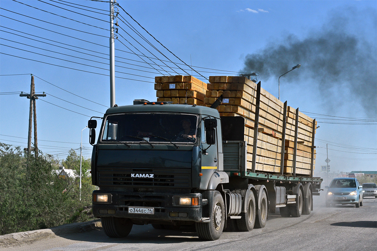 Саха (Якутия), № О 344 ЕС 14 — КамАЗ-65116 [651160]