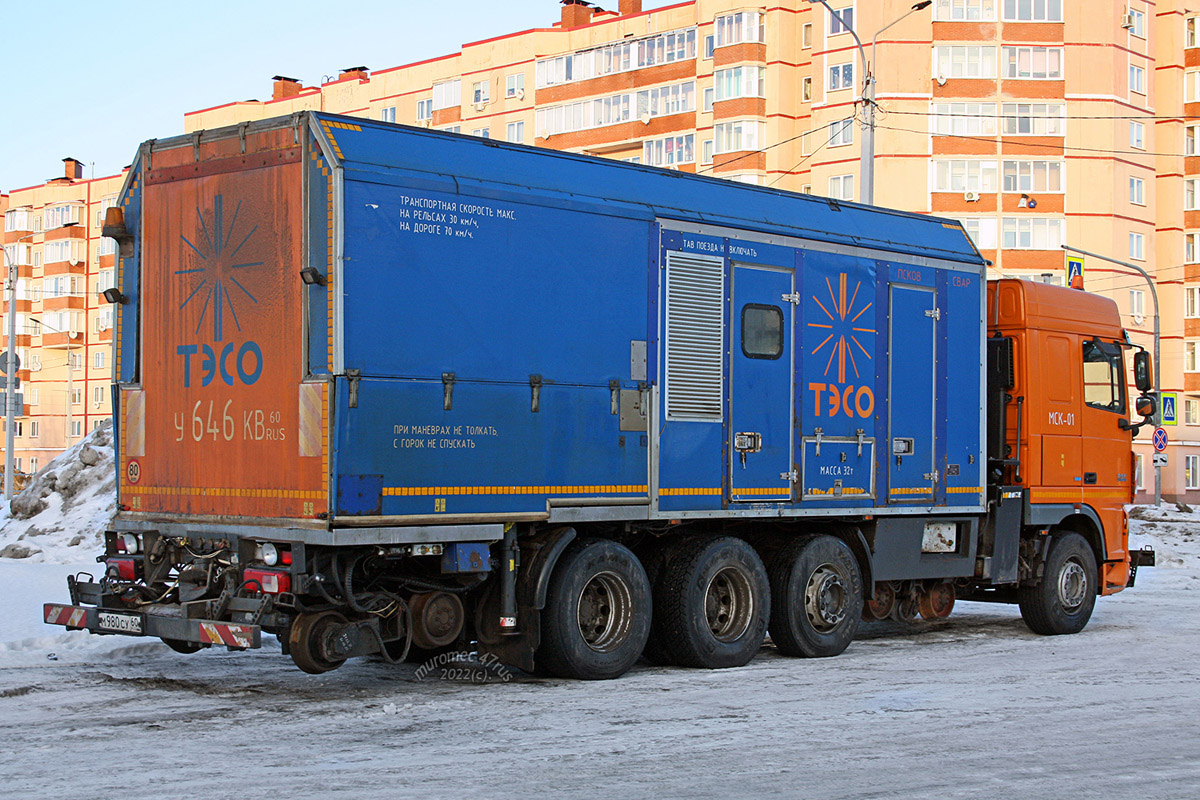 Псковская область, № М 980 СУ 60 — DAF XF105 FAK