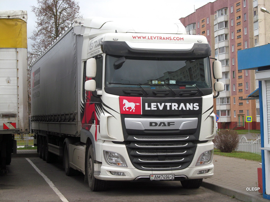 Витебская область, № АМ 7494-2 — DAF XF Euro6 FT