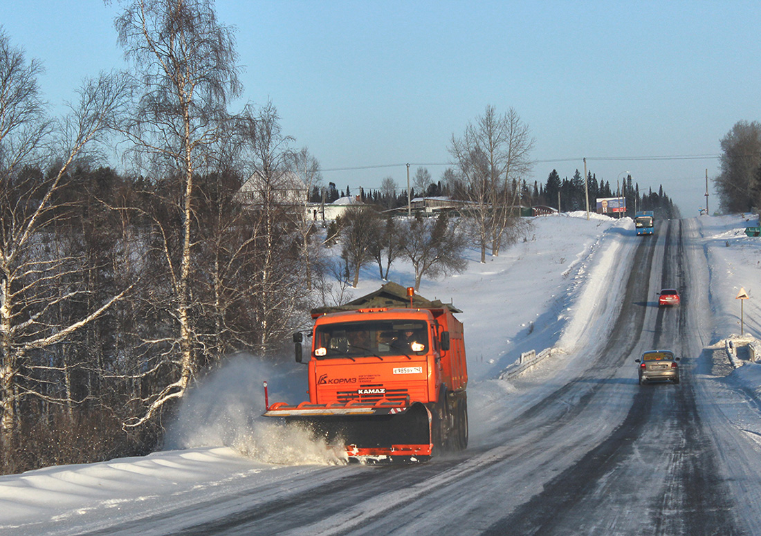 Кемеровская область, № Е 985 ВУ 142 — КамАЗ-65115 (общая модель)