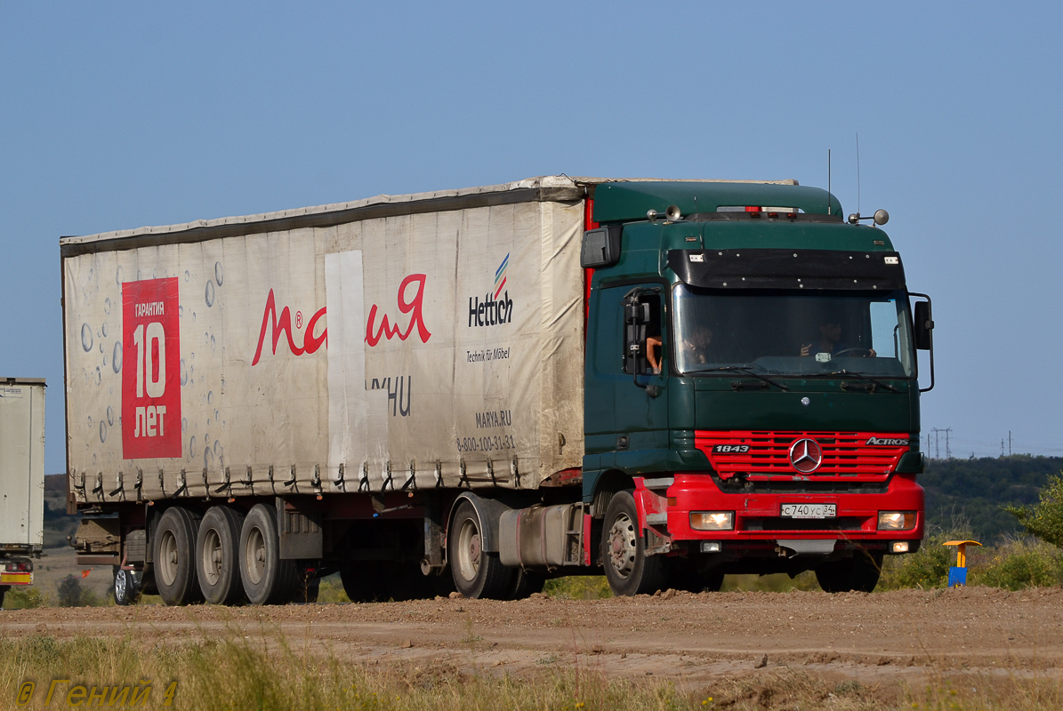 Волгоградская область, № С 740 УС 34 — Mercedes-Benz Actros ('1997) 1843