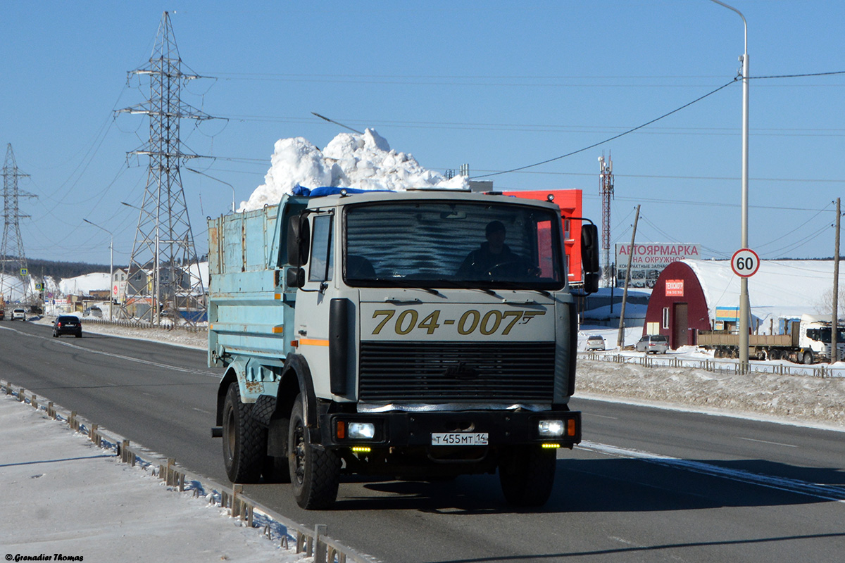 Саха (Якутия), № Т 455 МТ 14 — МАЗ-555102