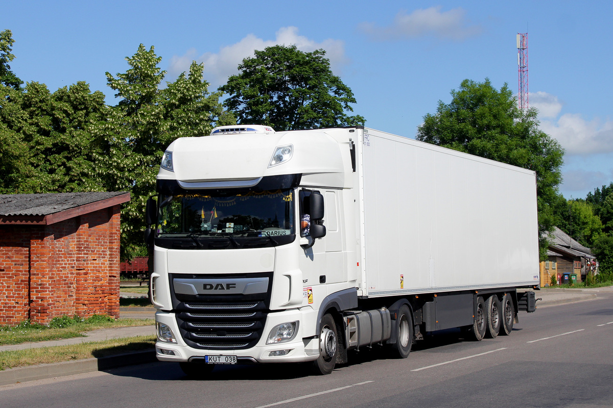 Литва, № KUT 038 — DAF XF Euro6 FT