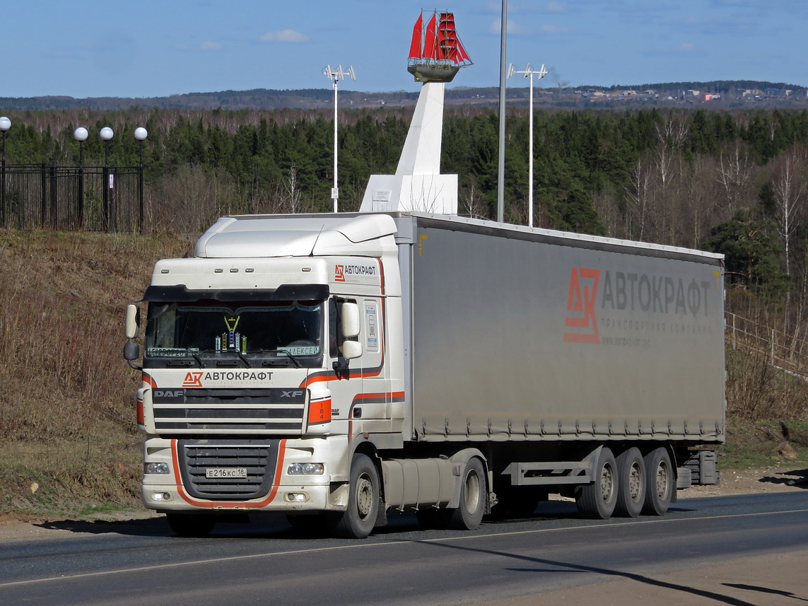 Удмуртия, № Е 216 КС 18 — DAF XF105 FT