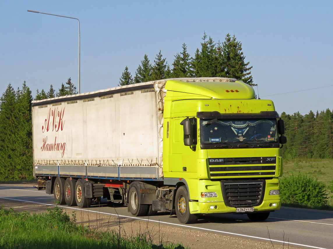 Вологодская область, № К 362 УТ 35 — DAF XF105 FT