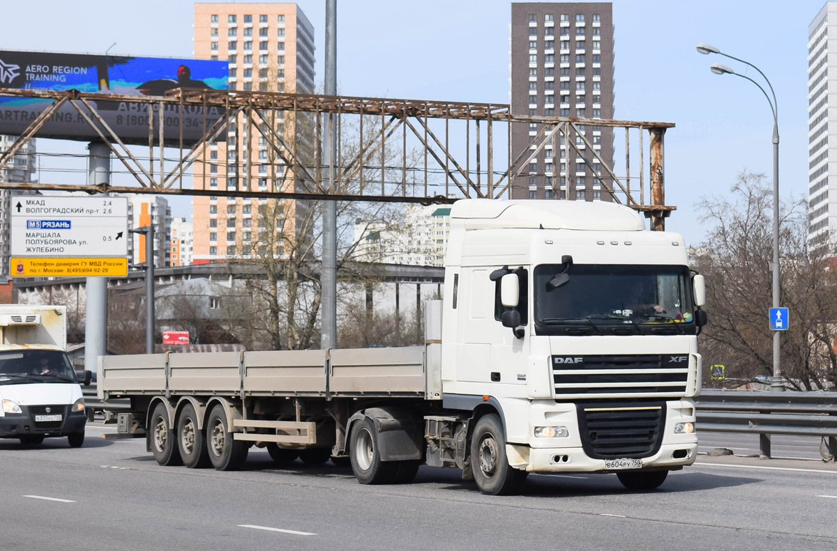 Московская область, № В 604 РУ 750 — DAF XF105 FT