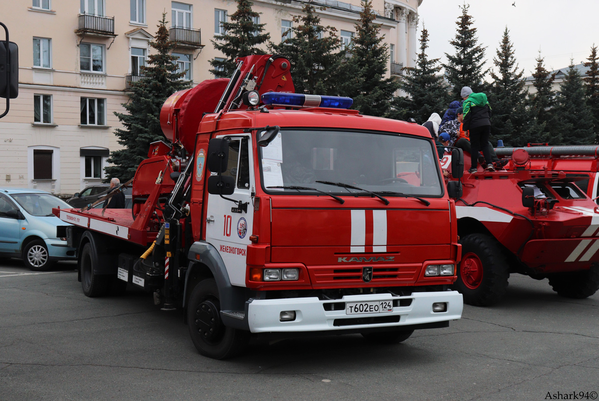 Красноярский край, № Т 602 ЕО 124 — КамАЗ-4308-H3; Красноярский край — Выставка пожарной техники в честь 70-летия ФГКУ "Специальное Управление ФПС № 2 МЧС России"