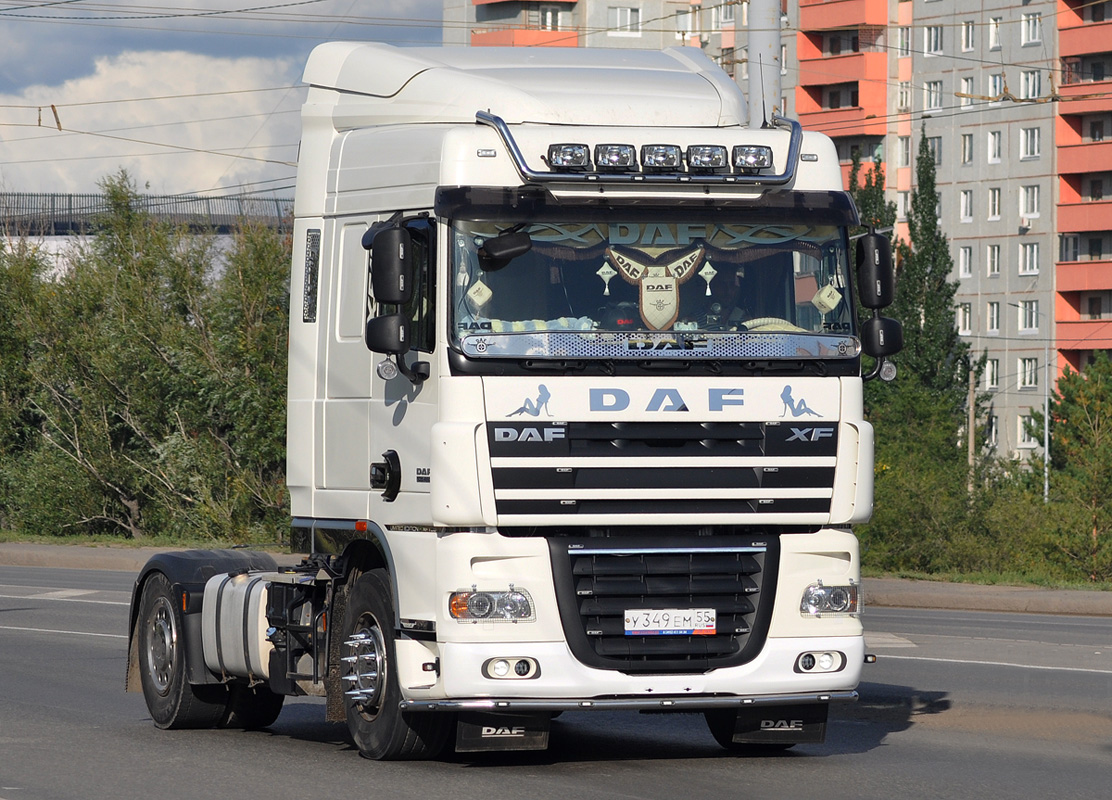 Омская область, № У 349 ЕМ 55 — DAF XF105 FT