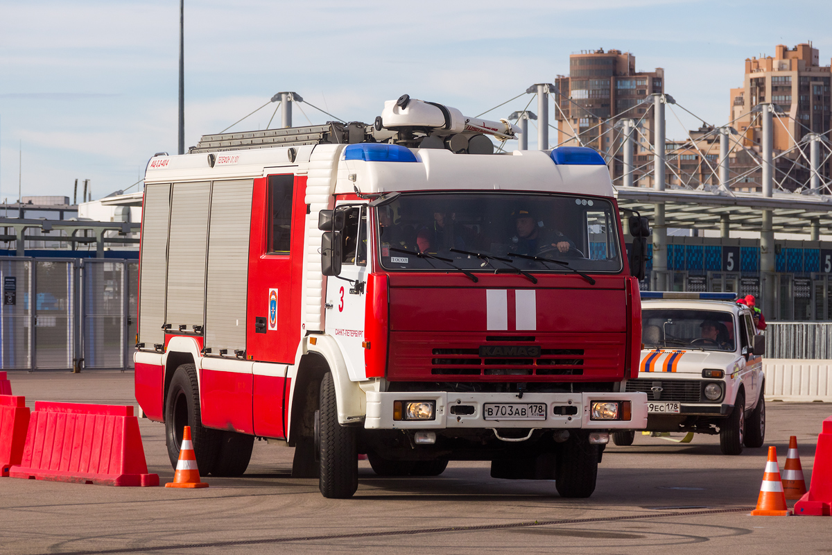 Санкт-Петербург, № В 703 АВ 178 — КамАЗ-43253-A3; Санкт-Петербург — Финал соревнований по скоростному маневрированию на пожарных автомобилях "Трасса-01", 16.09.2023