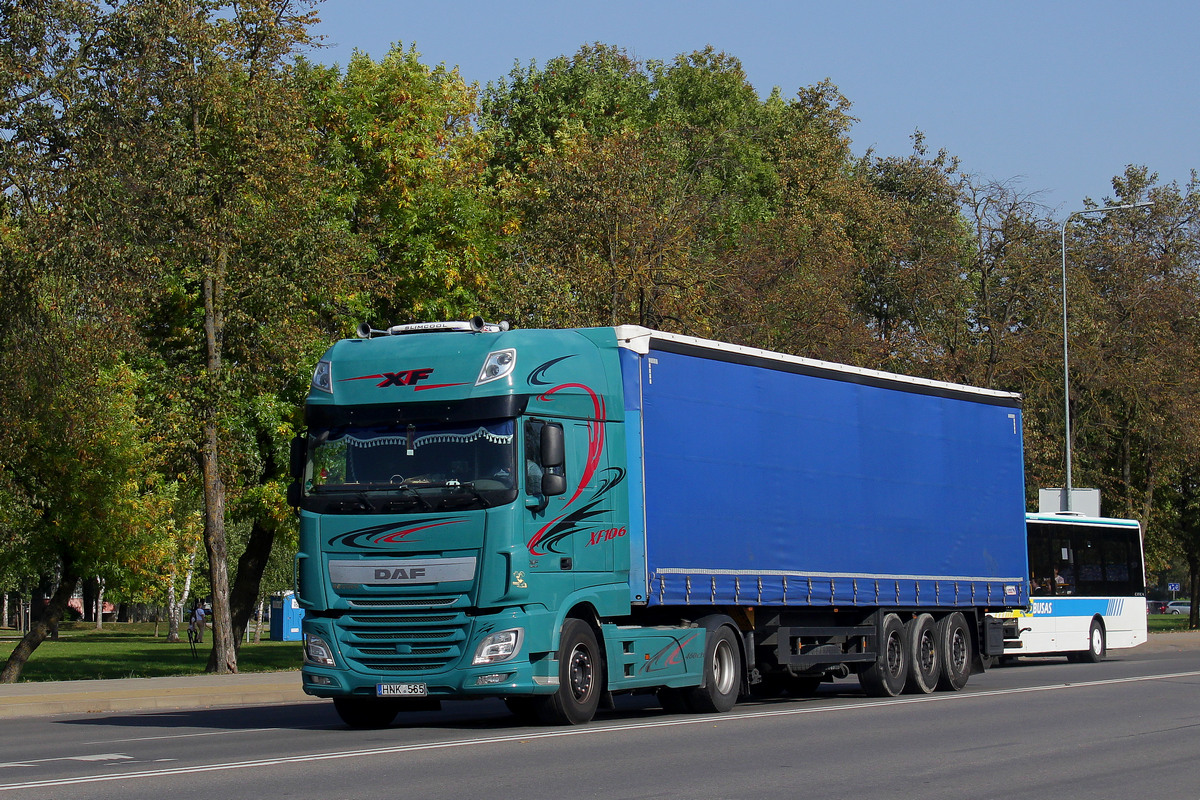 Литва, № HNK 565 — DAF XF Euro6 FT